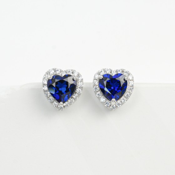 925 Silver Lab Sapphire EarringsZHF-E2027B)