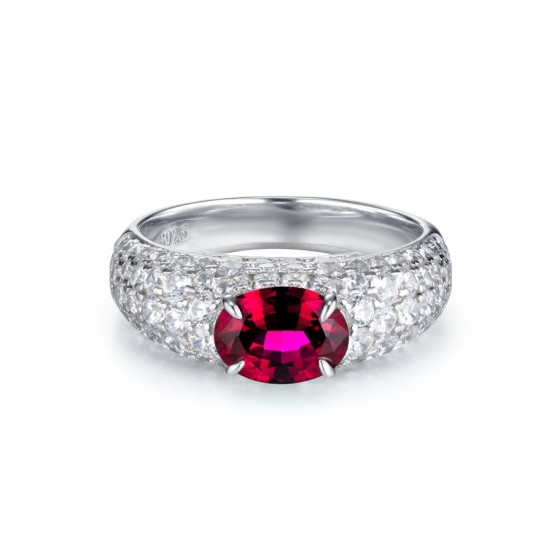 925 Silver Lab-Grown Ruby Ring(ZHF-R1437R)11#13#14#15#17#19#