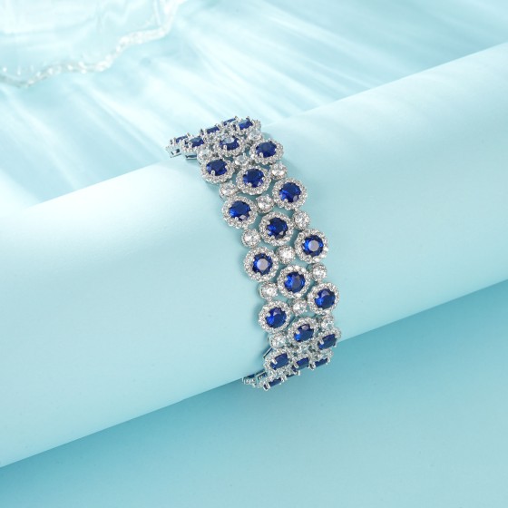 925 Silver Blue Nano Bracelet（RG-0014B)