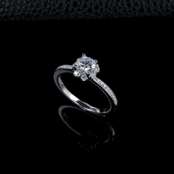 925 Silver Lab Grown Diamond Ring 1ct(PYZR1106)