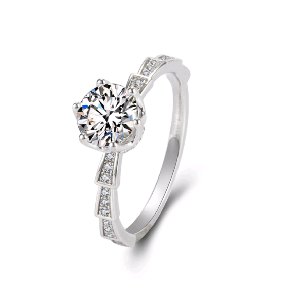 925 Silver Lab Grown Diamond Ring(PYZR202312)