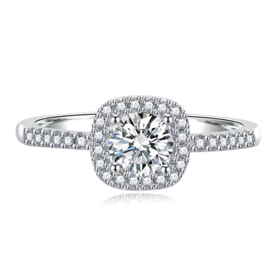 925 Silver Lab Grown Diamond Ring(PYZ0117-1)