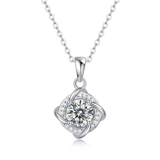 S925 Lab Diamond Necklace(PYZP5516)