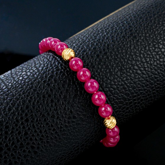 925 Silver Necklace & Ruby Bracelet 6.2MM（L20251224-3）