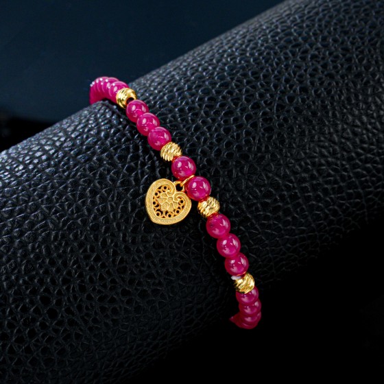 925 Silver Lab Ruby Bracelet 4.28MM（L20251224-1)