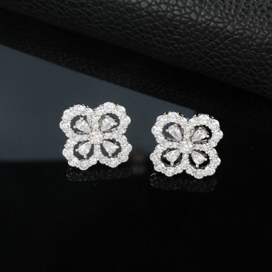 925 Silver Zircon Earrings(E118)
