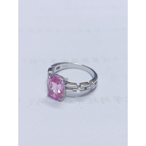Padparadscha S925 Lab Sapphire Ring(R0475HR)