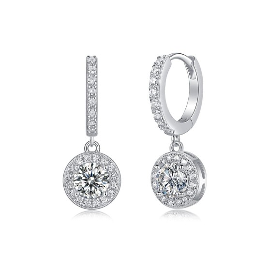 925 Silver Moissanite Earrings(ME0038)