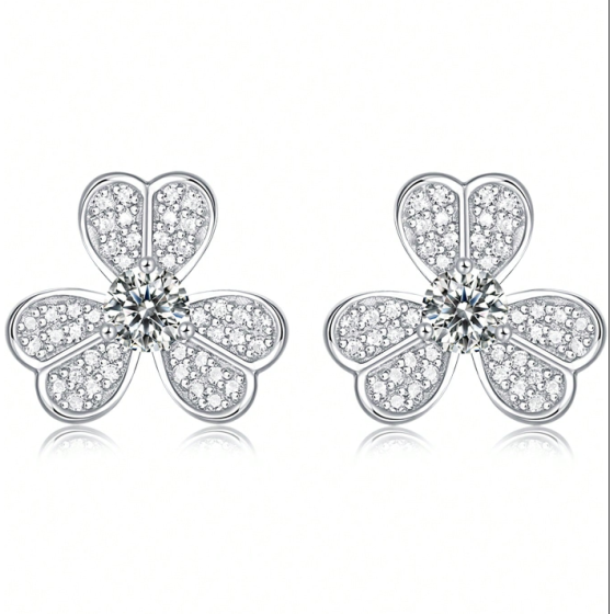 925 Silver Moissanite Earrings(ME0004)