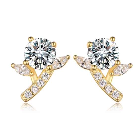 925 Silver Moissanite Earrings(ME0026)