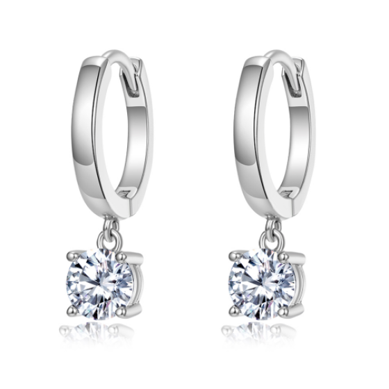 925 Silver Moissanite Earrings(ME0036)