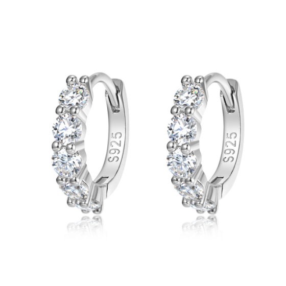 925 Silver Moissanite Earrings(ME0044)