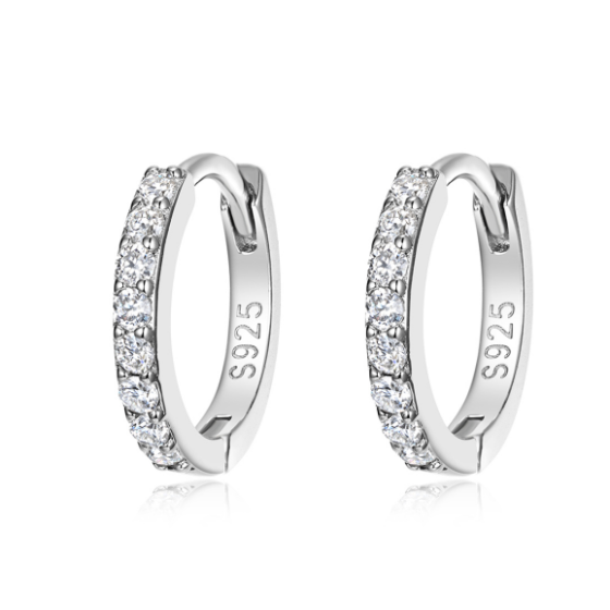 925 Silver Moissanite Earrings(ME0038)