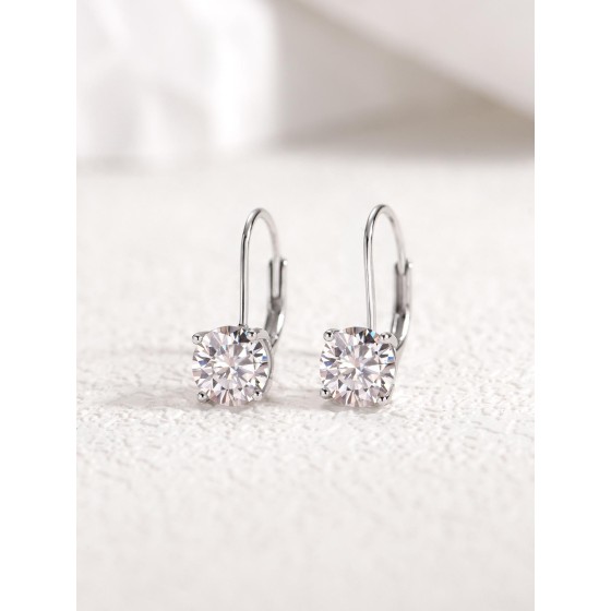 925 Silver Moissanite Earrings(ME0035)