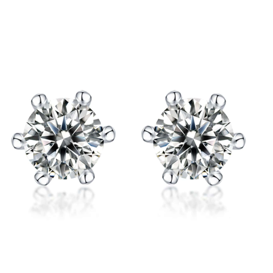 925 Silver Moissanite Earrings(ME0003-2CT)