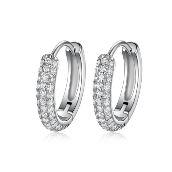 925 Silver Moissanite Earrings(ME0013)