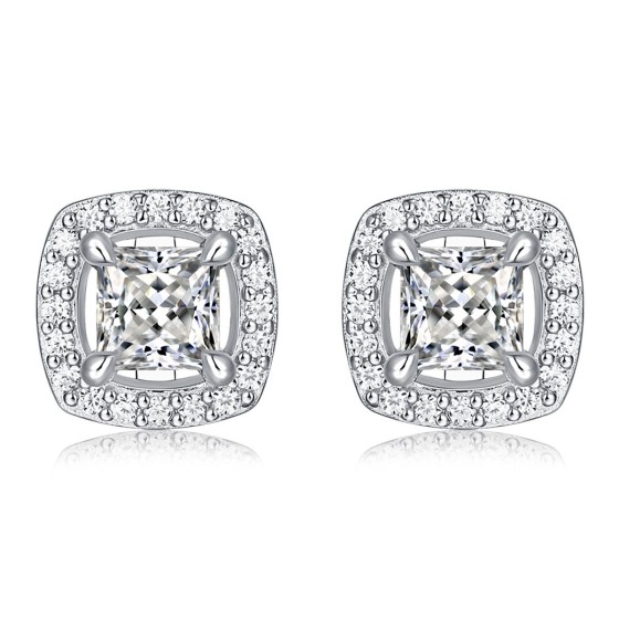 925 Silver Moissanite Earrings(ME0005)