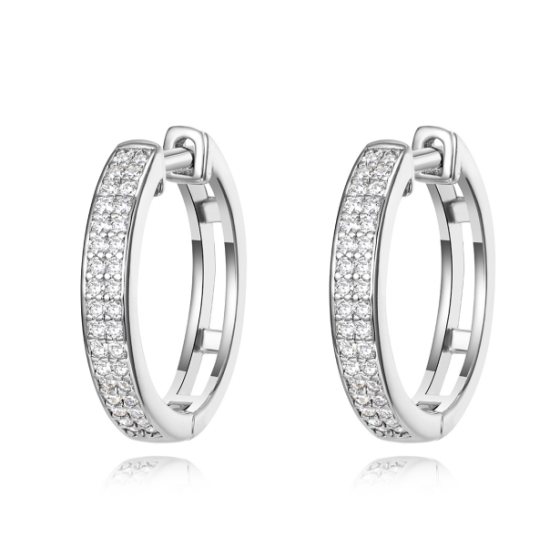 925 Silver Moissanite Earrings(ME0043)