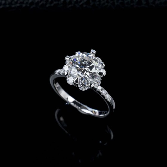 925 Silver Lab Diamond Ring(PYZR25031)