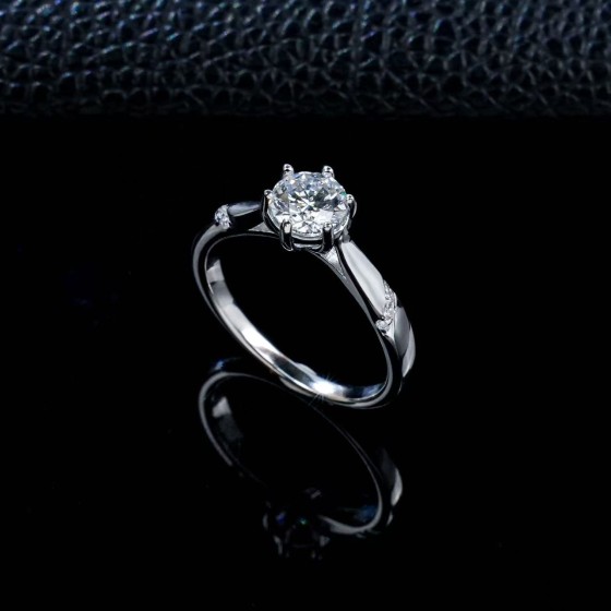 925 Silver Lab Diamond Ring(PYZR1198)
