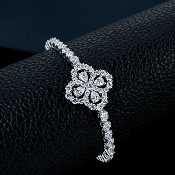 Sterling 925 Silver Cubic Zirconia Bracelet (L20250926)