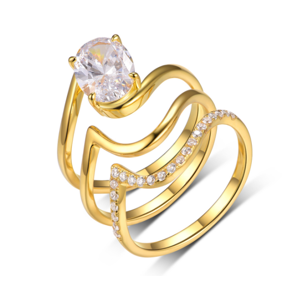 Sterling 925 Silver Moissanite Ring L-MR0193