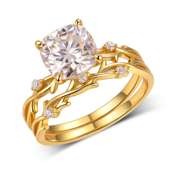 Sterling 925 Silver Moissanite Ring L-MR0195