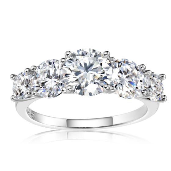 Sterling 925 Silver Moissanite Ring L-MR0203