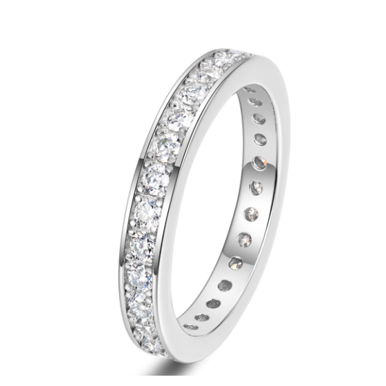 Sterling 925 Silver Moissanite Ring L-MR0204