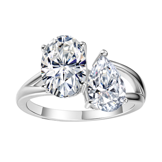 Sterling 925 Silver Moissanite Ring L-MR0221
