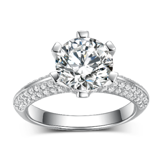 Sterling 925 Silver Moissanite Ring L-MR0235