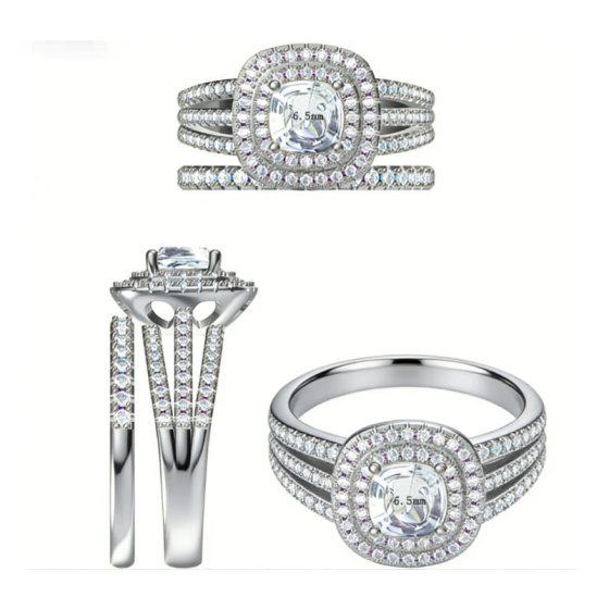 Sterling 925 Silver Moissanite Ring L-MR0269