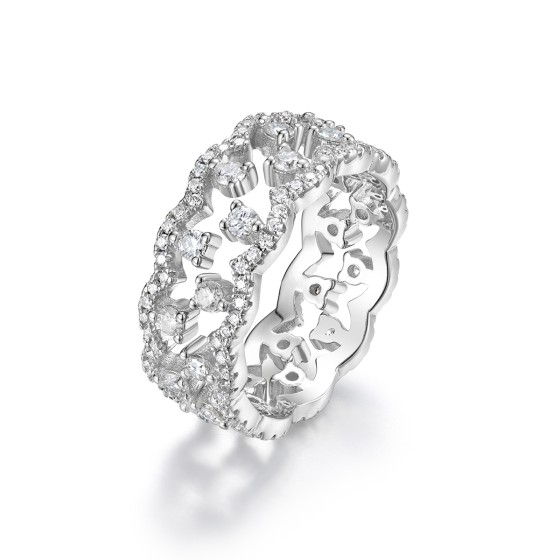 Sterling 925 Silver Moissanite Ring L-MR0365