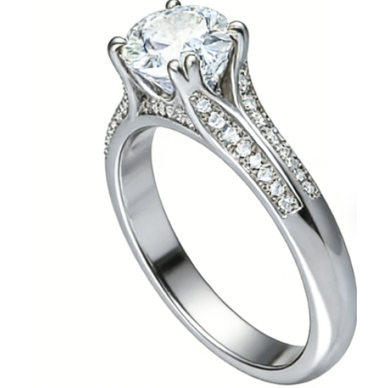 Sterling 925 Silver Moissanite Ring L-MR0375