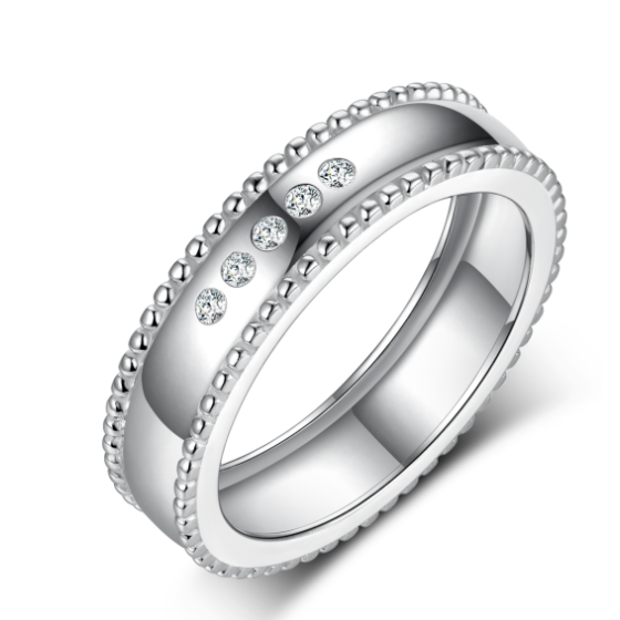 Sterling 925 Silver Moissanite Ring L-MR0059