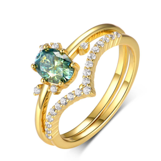 Sterling 925 Silver Moissanite Ring L-MR0072