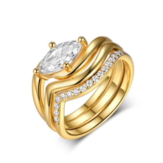 Sterling 925 Silver Moissanite Ring L-MR0073