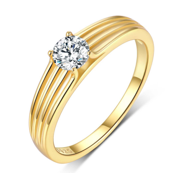 Sterling 925 Silver Moissanite Ring  L-MR0037