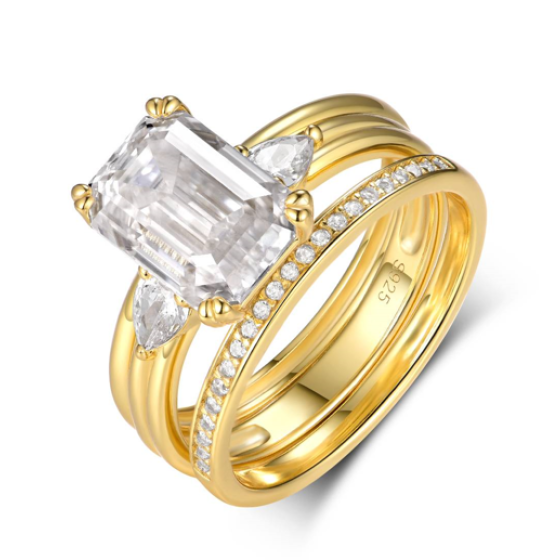 Sterling 925 Silver Moissanite Ring L-MR0082