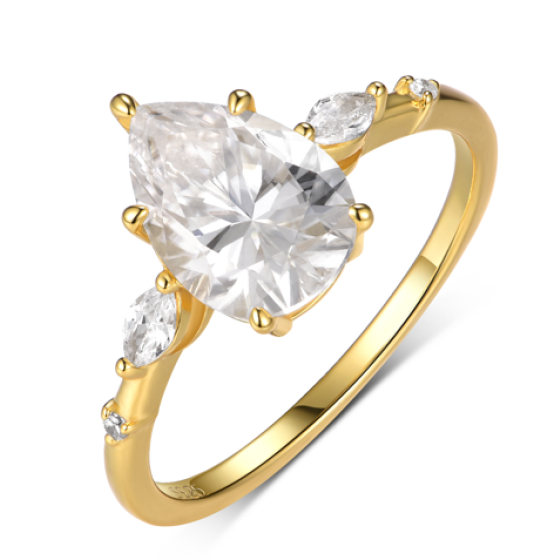 Sterling 925 Silver Moissanite Ring L-MR0086