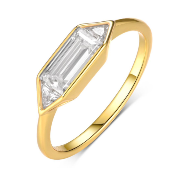 Sterling 925 Silver Moissanite Ring L-MR0090