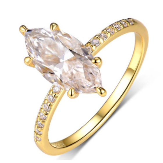Sterling 925 Silver Moissanite Ring L-MR0094