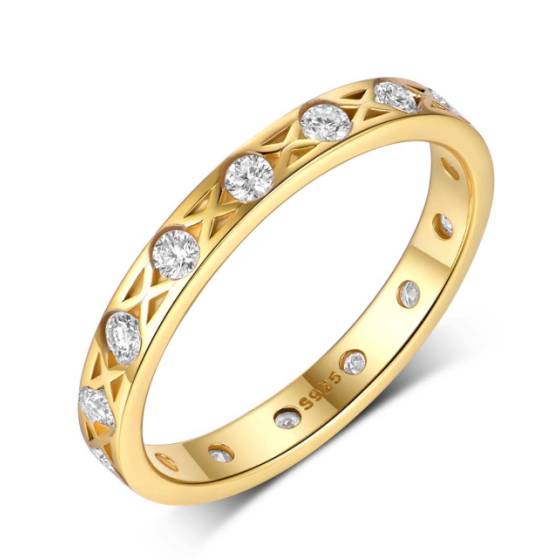 Sterling 925 Silver Moissanite Ring  L-MR0041