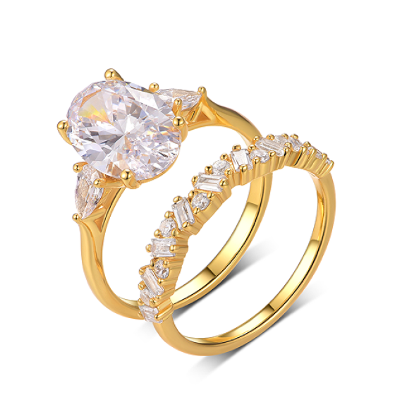 Sterling 925 Silver Moissanite Ring L-MR0116