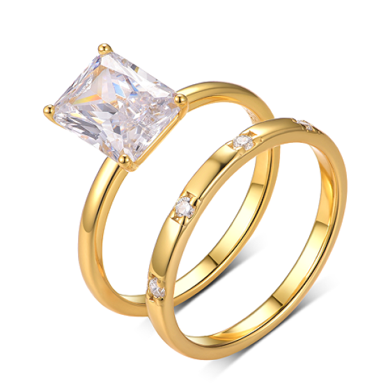 Sterling 925 Silver Moissanite Ring L-MR0118