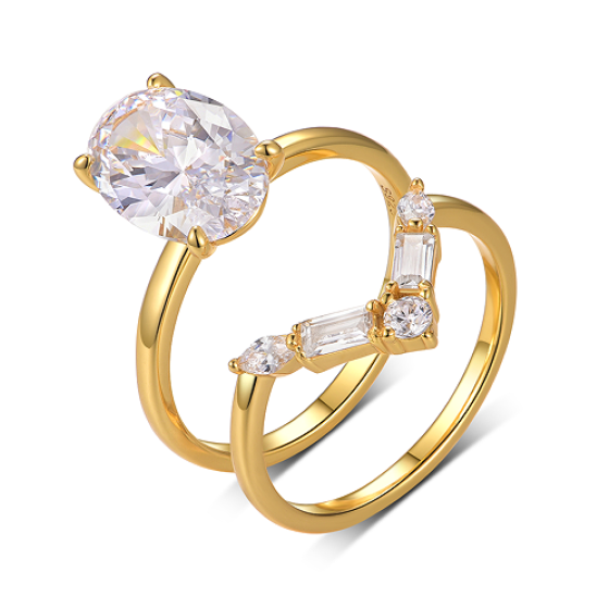 Sterling 925 Silver Moissanite Ring L-MR0120