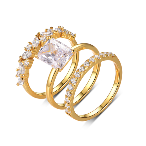 Sterling 925 Silver Moissanite Ring L-MR0129
