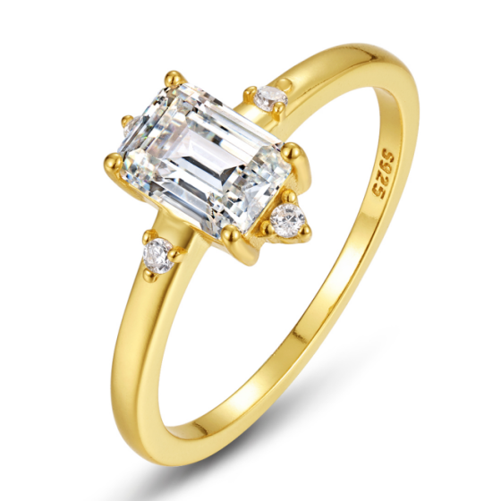 Sterling 925 Silver Moissanite Ring  L-MR0043