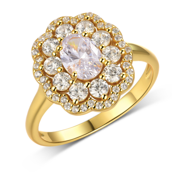 Sterling 925 Silver Moissanite Ring L-MR0151