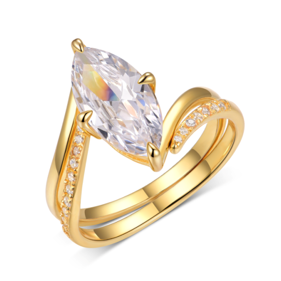 Sterling 925 Silver Moissanite Ring L-MR0155